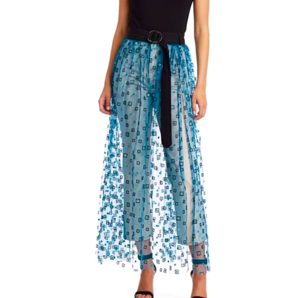Rachel Comey. Fetes belted sheer maxi skirt. Size small.